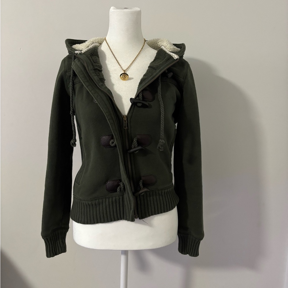 Vintage Old Navy Dark Green Toggle Sweater